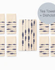 Fish on a Line Table Runner & Napkins | S/8