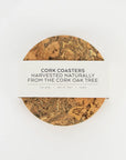 Natural Cork Coasters | Round Set of 4