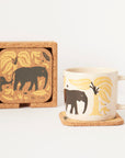 Cork Coasters  | Elephant & Bananas