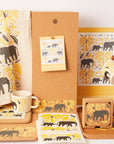 Set of 4 Placemats and matching Coasters | Elephant & Bananas