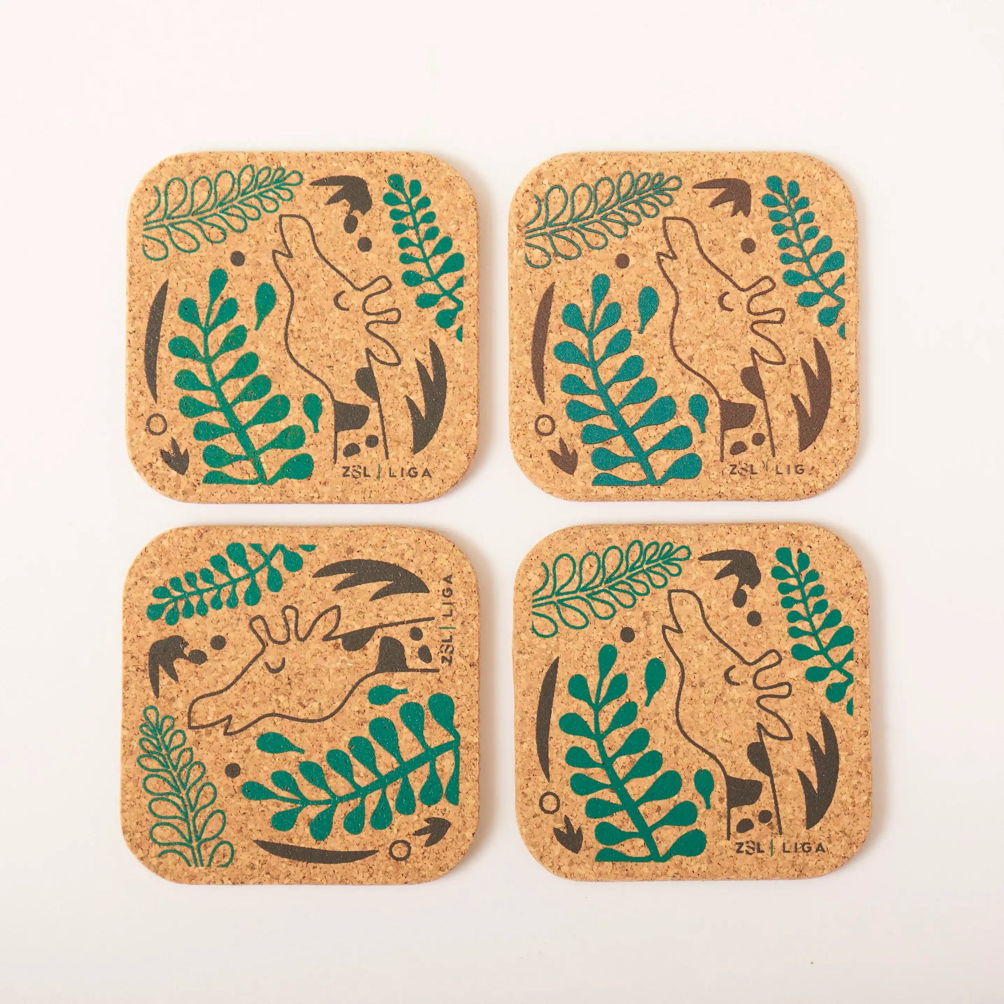 Set of 4 Placemats and matching Coasters | Elephant &amp; Bananas