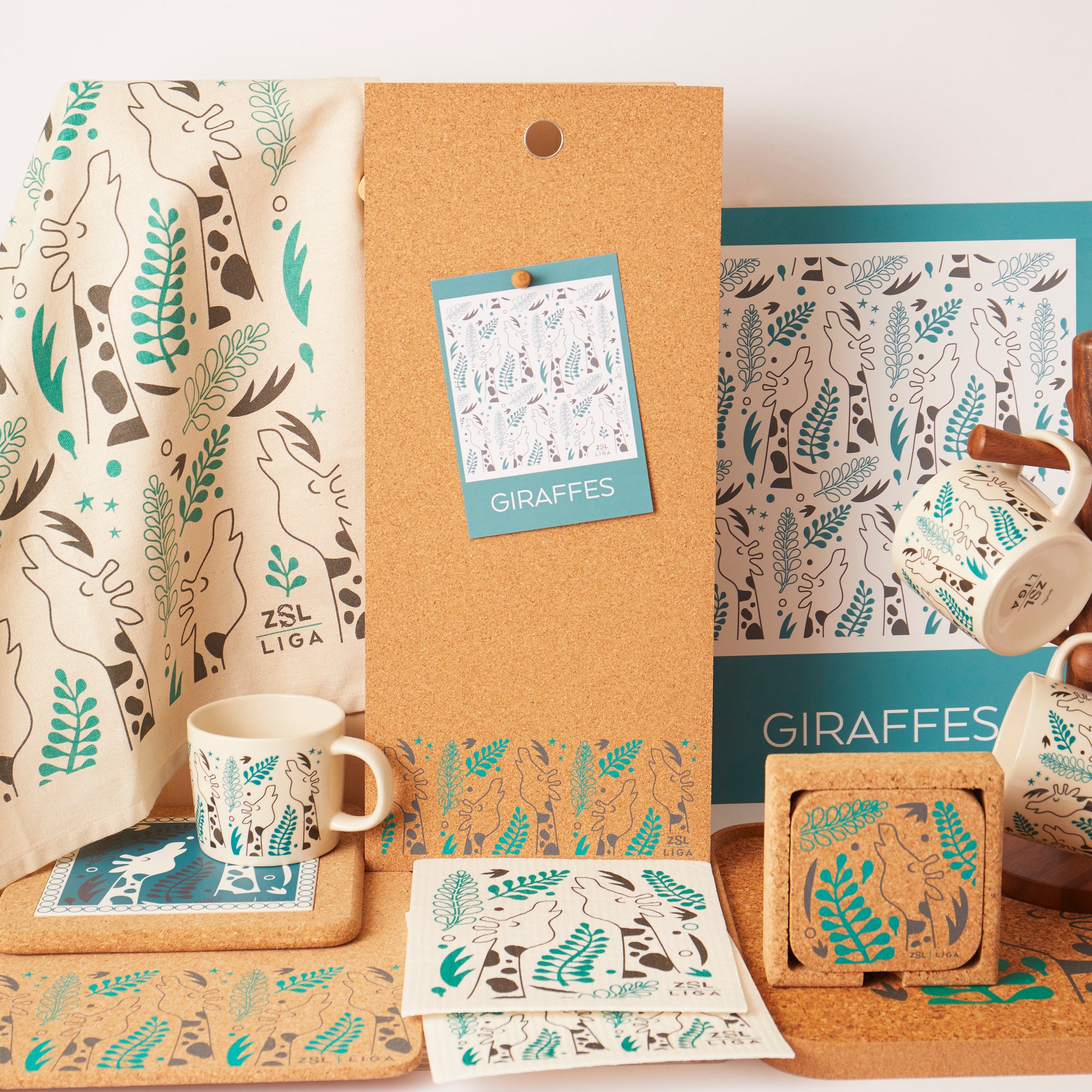 Set of 4 Placemats and matching Coasters | Elephant &amp; Bananas
