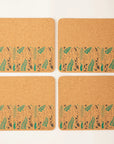 Set of 4 Placemats and matching Coasters | Elephant & Bananas