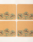 Set of 4 Placemats and matching Coasters | Swimming Penguins