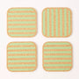 Cork Coasters | Candy Stripes - Green