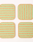 Cork Coasters | Candy Stripes - Green
