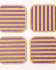 Cork Coasters | Candy Stripes - Purple