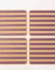Cork Placemats | Candy Stripes - Purple