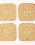 Cork Coasters | Candy Christmas