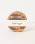 Cork Coasters | Fish Grey