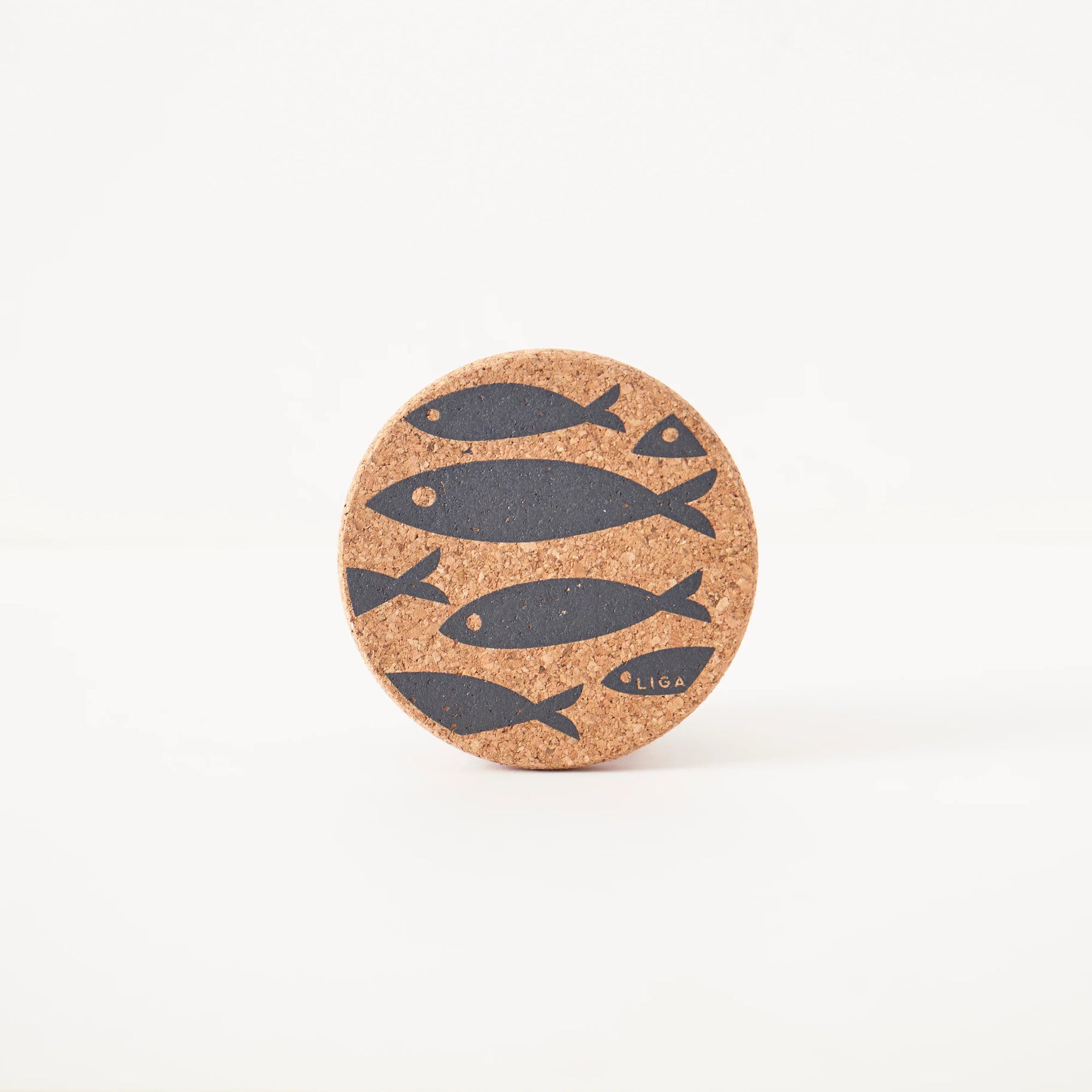 Cork Coasters | Fish Grey