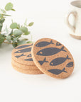 Cork Coasters | Fish Grey