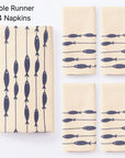 Fish on a Line Table Runner & Napkins | Set of 4