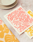 Tea Towel and matching Dishcloths | Flora