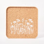 Eco Cork Tray | Flowers