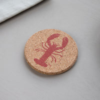 Cork Coaster | Lobster Red