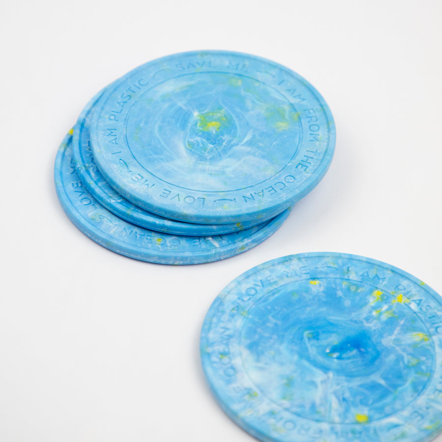 Set of 4 Ocean Recycled Coasters