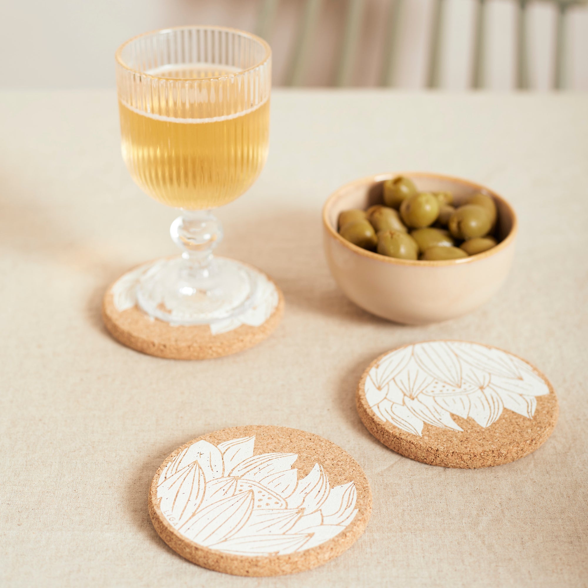Cork Coasters | Lotus