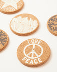 Cork Coasters | Love & Peace