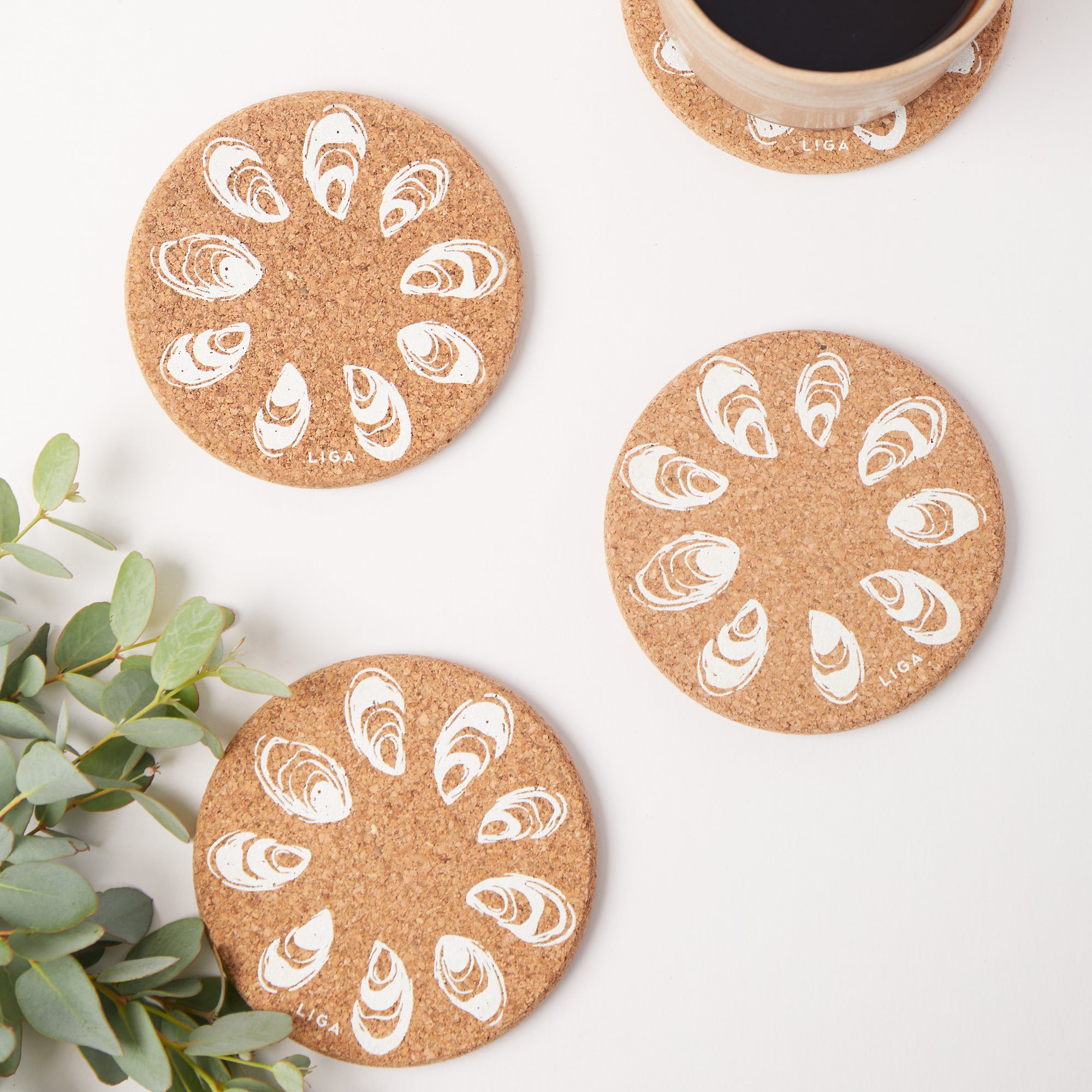 Cork Coasters | Oyster 2