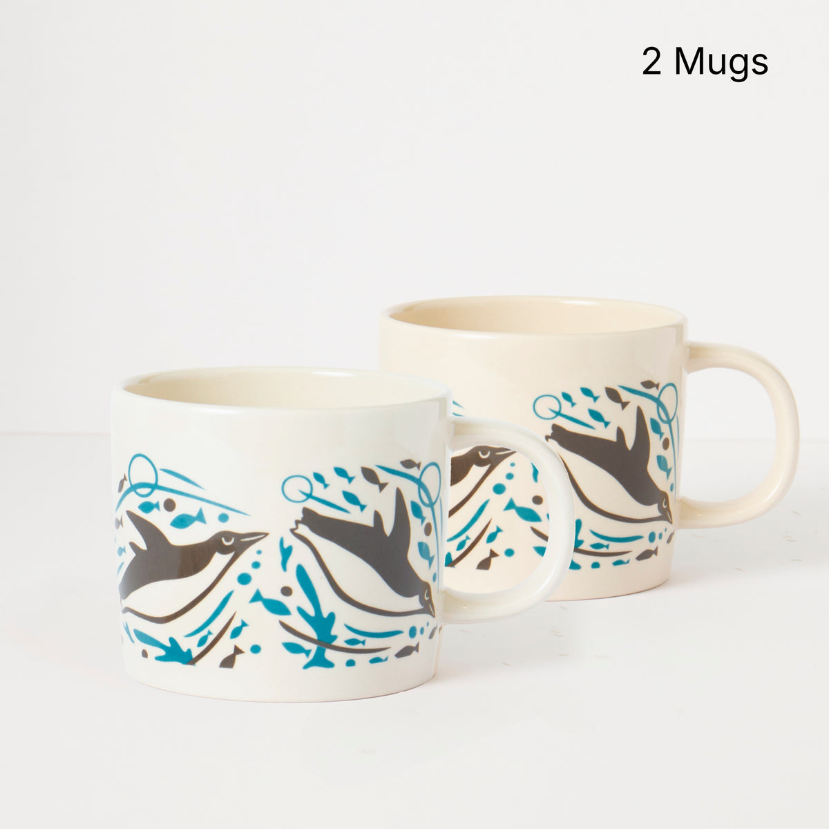 Set of Two Mugs | Swimming Penguins