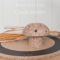 Recycled Eco Candle Holder | Mushroom