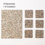 Beach Clean Rectangle Placemats and Coasters - Table Set of 6