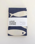 Fish in the sea 100% organic cotton tea towel