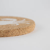 Cork coasters with Crab design thickness