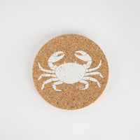 Cork coasters with Crab design 