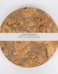 Sustainable cork Ice Grey Round Placemats with wrap