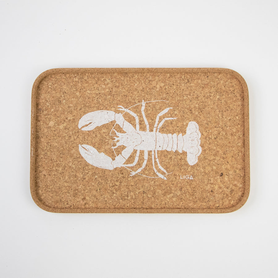 Cork Tray with Lobster Design