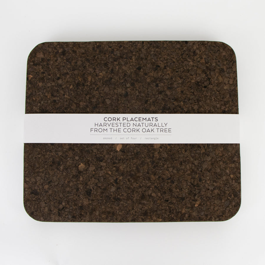 Rectangle Smoked cork placemats