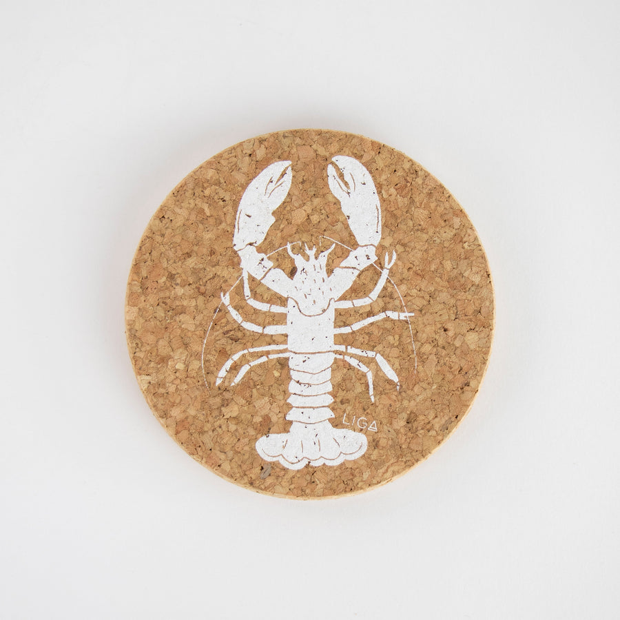 Cork Coaster with Lobster design