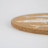 Cork Placemat with Mackerel design