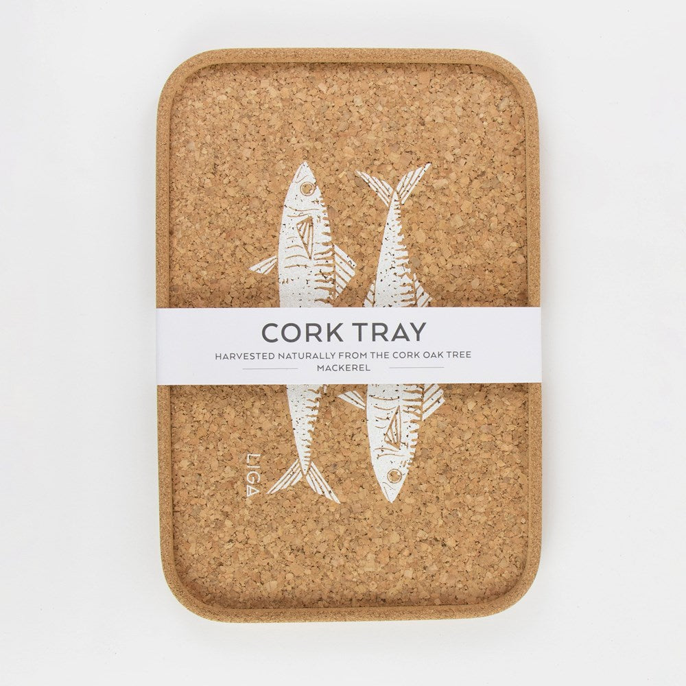 Cork Drinks Tray | Mackerel