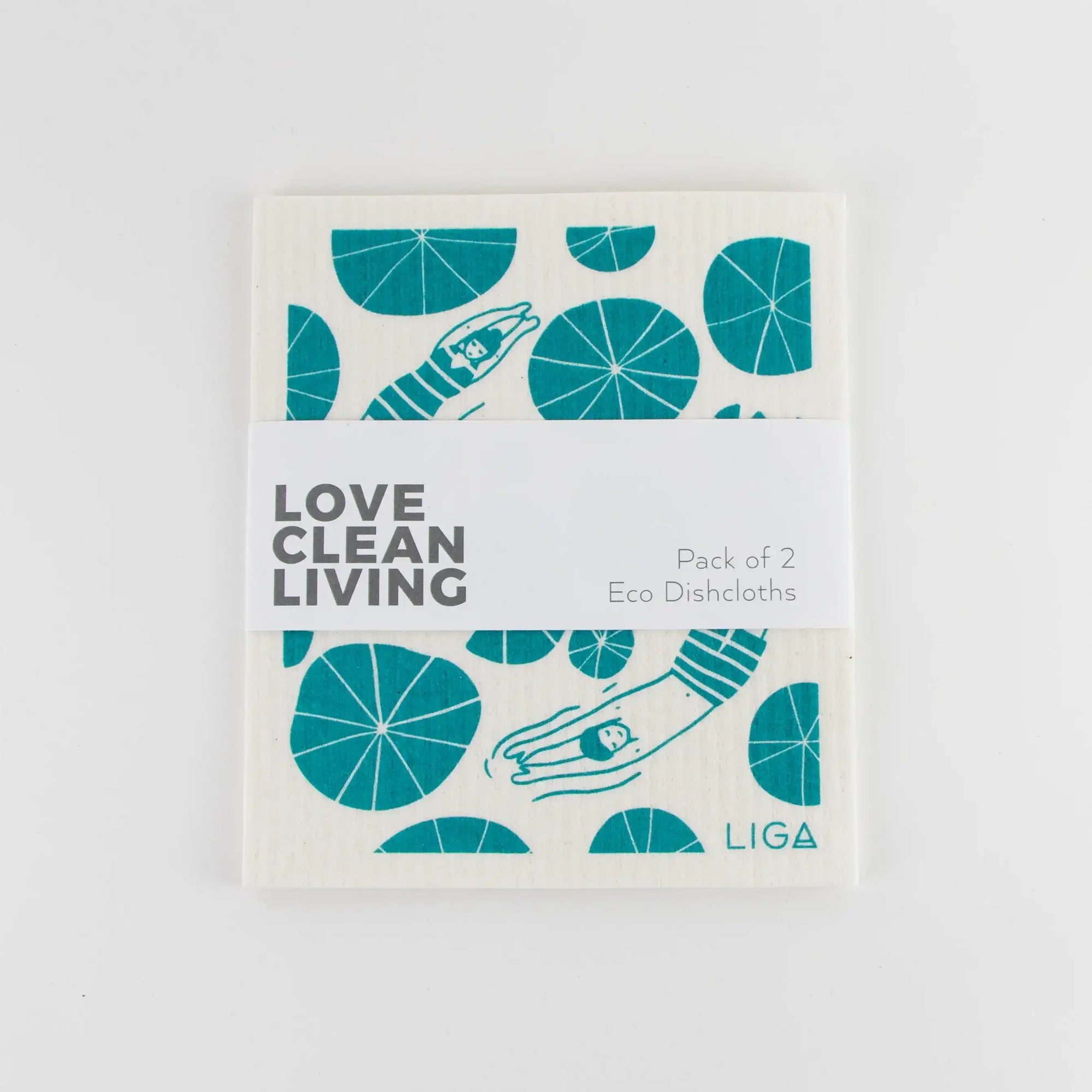 100% compostable dishcloths. Wild Swimmers & Hydrangea