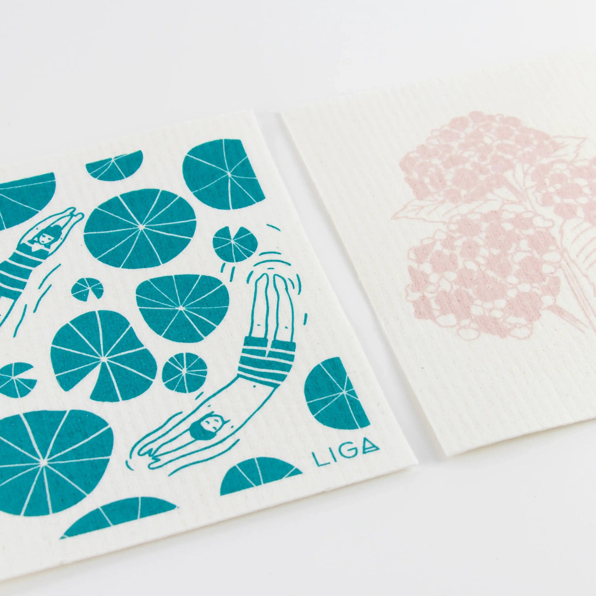 100% compostable dishcloths. Wild Swimmers & Hydrangea