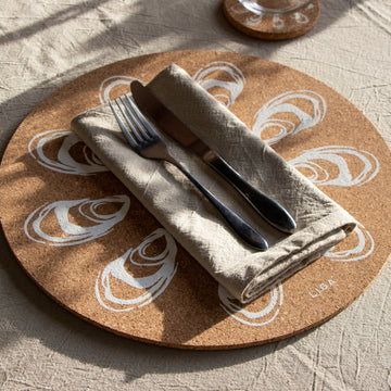Set of 2 Cork Large Placemats |  Oyster